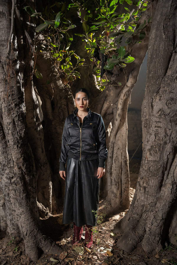 SUNEHRI BOMBER WITH GOLD EMBELISHMENT