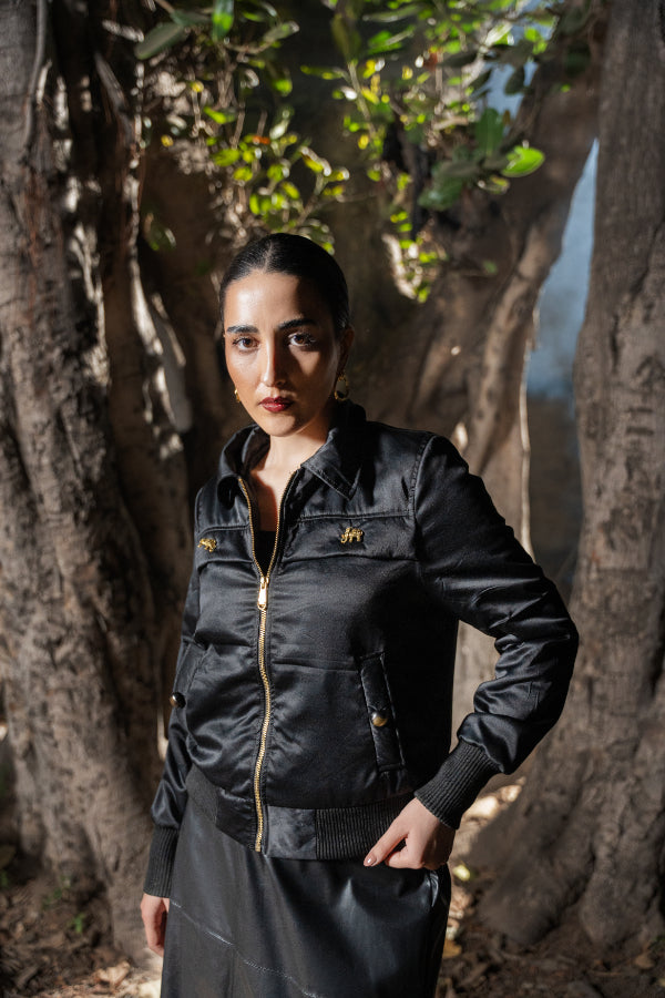 SUNEHRI BOMBER WITH GOLD EMBELISHMENT