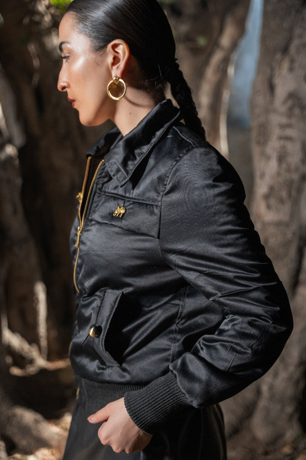 SUNEHRI BOMBER WITH GOLD EMBELISHMENT