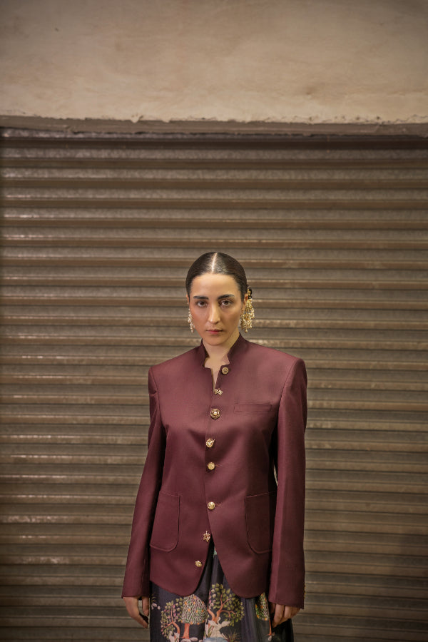 ZARAFSHAN PLUM JACKET