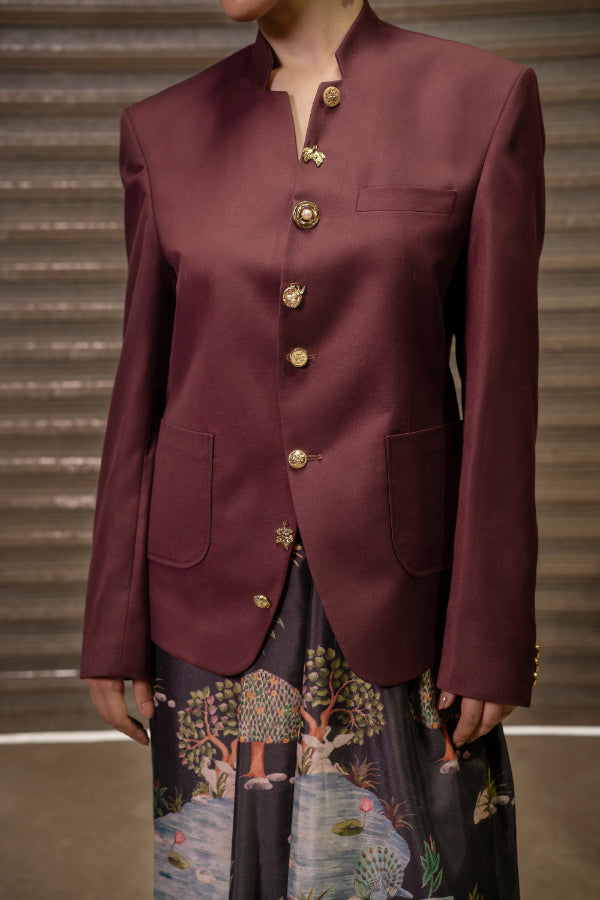 ZARAFSHAN PLUM JACKET