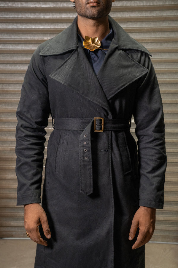 SAAHIL NAVY TRENCH COAT