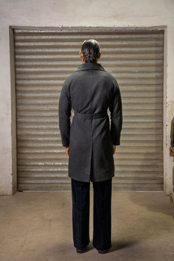 SAAHIL NAVY TRENCH COAT