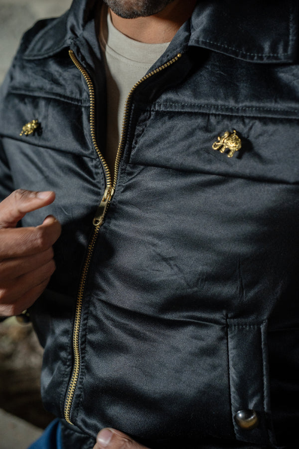 SUNEHRI BOMBER WITH GOLD EMBELISHMENT