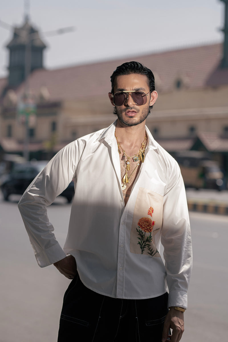 Botanical Badge – Off-White Statement Shirt (unisex)