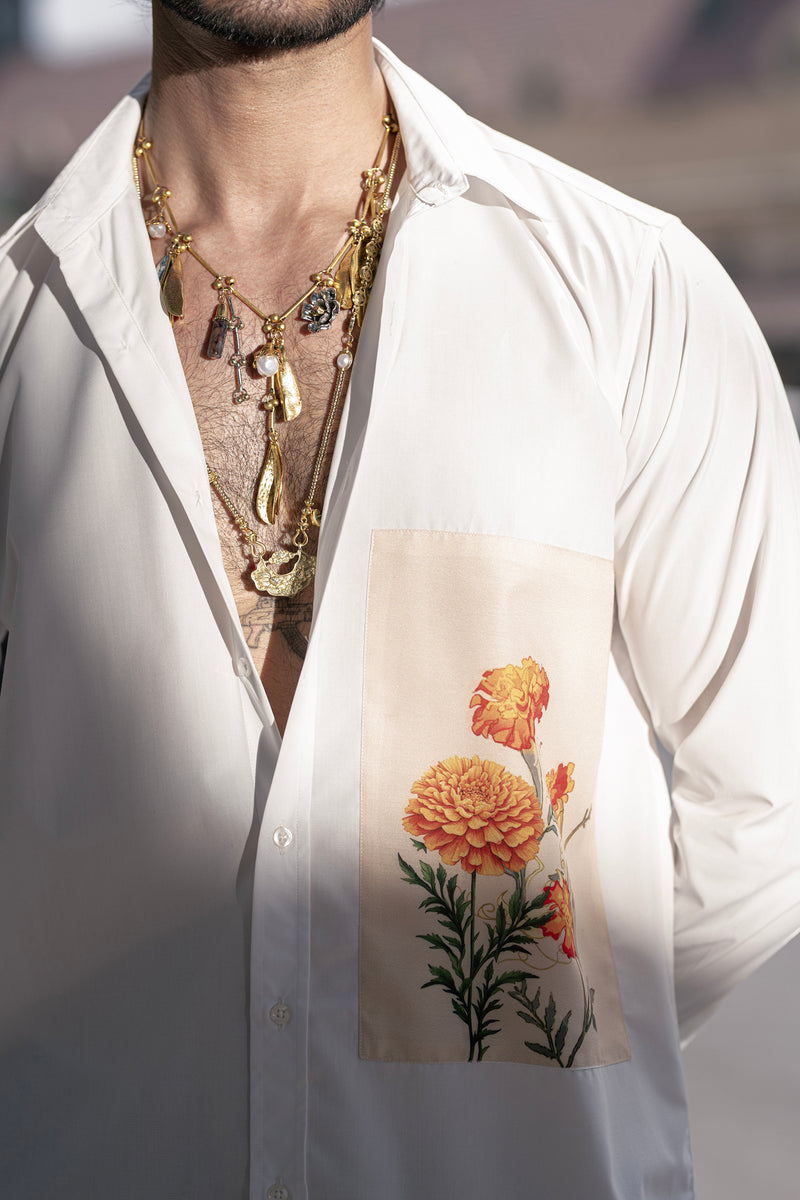Botanical Badge – Off-White Statement Shirt (unisex)