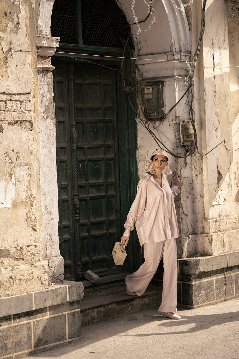 The Roshan Ara Set – Subtle Stripes, Strong Silhouette