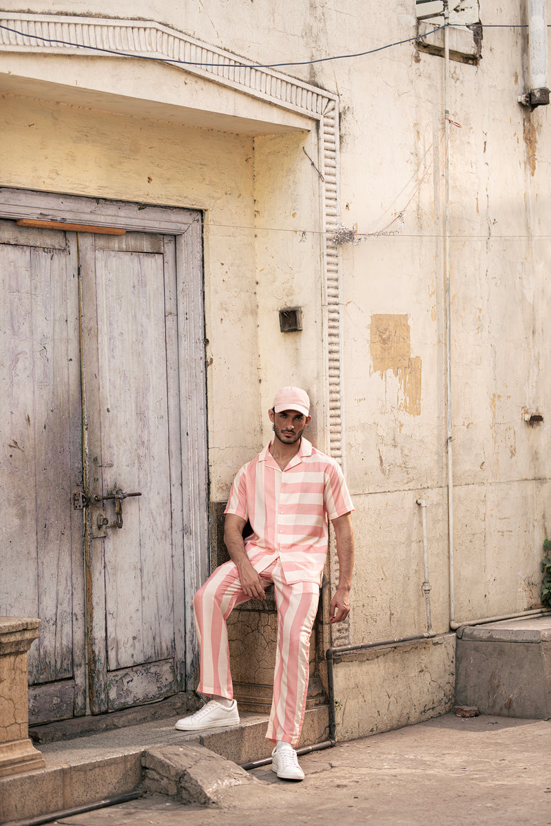 Lahore Pastels – Wide Stripe Lounge Set (unisex)