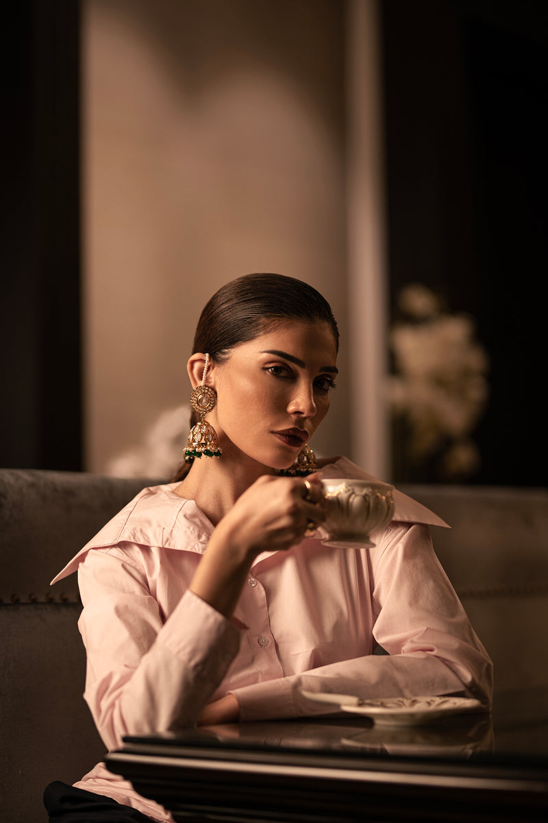 Poised Pink – The Statement Front-Tie Shirt