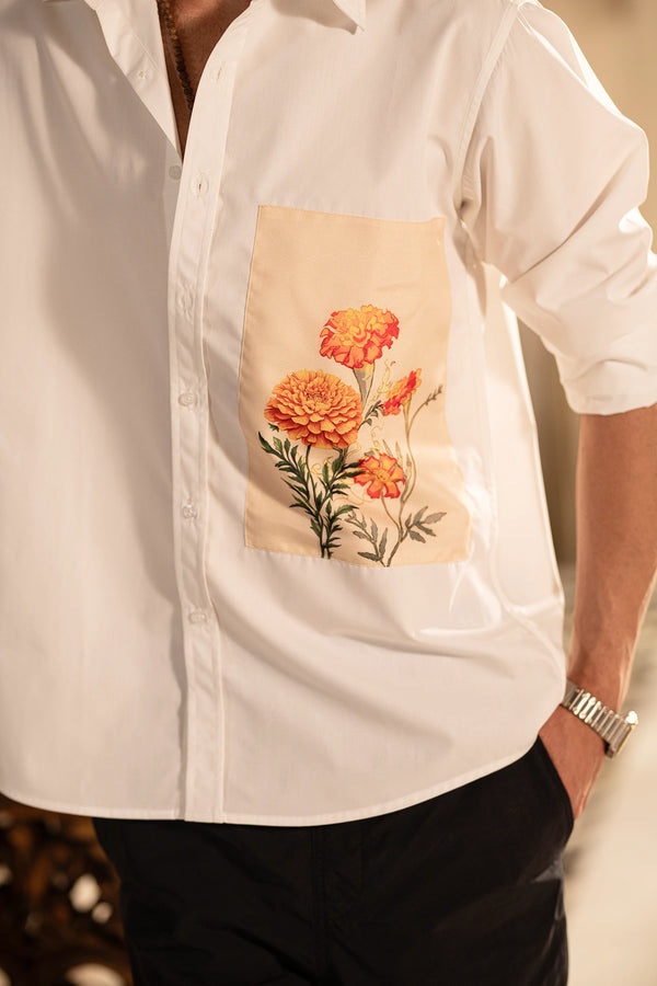Botanical Badge – Off-White Statement Shirt (unisex)