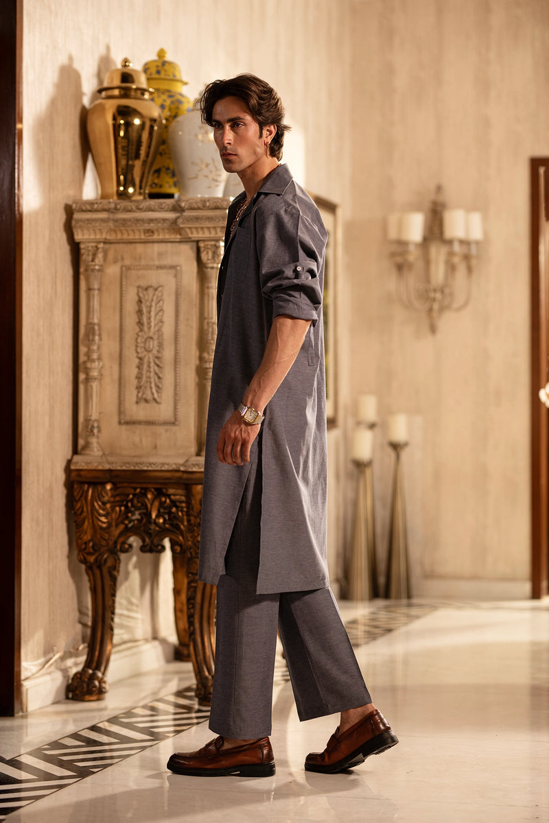 Galli Number Style – Chambray Kurta Shirt (unisex)