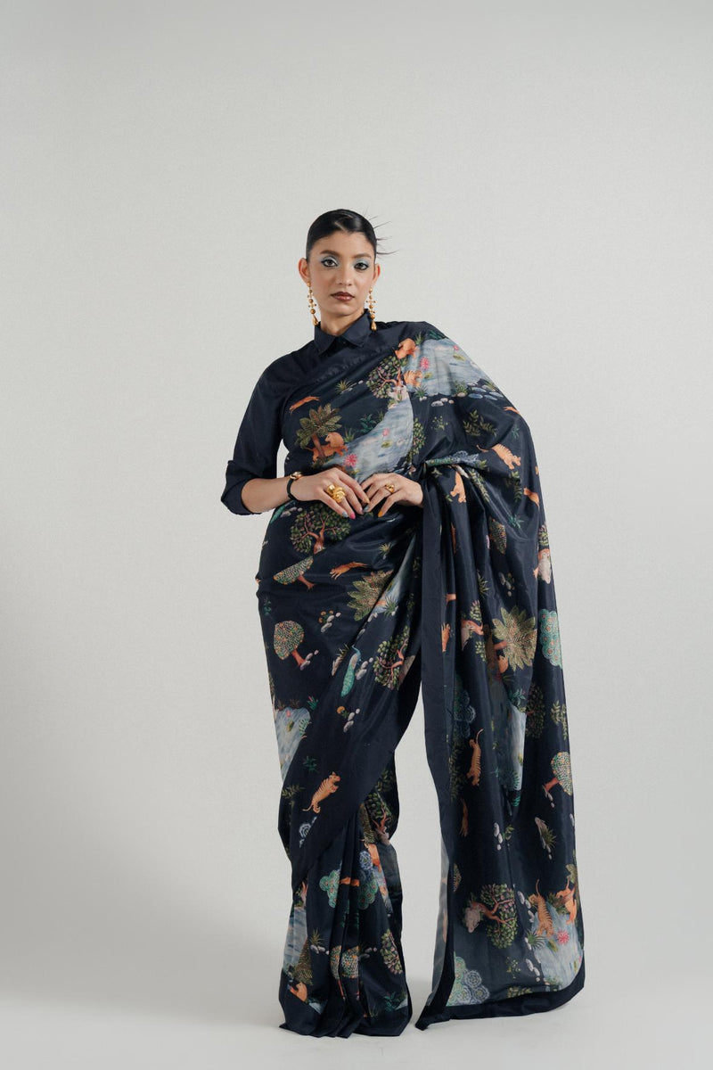 Sher-e Aab Printed Saree (Un-Stitched)