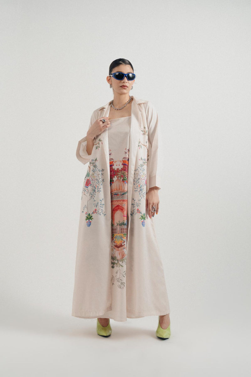 Jharokha-e-Noor Printed Jacket Set