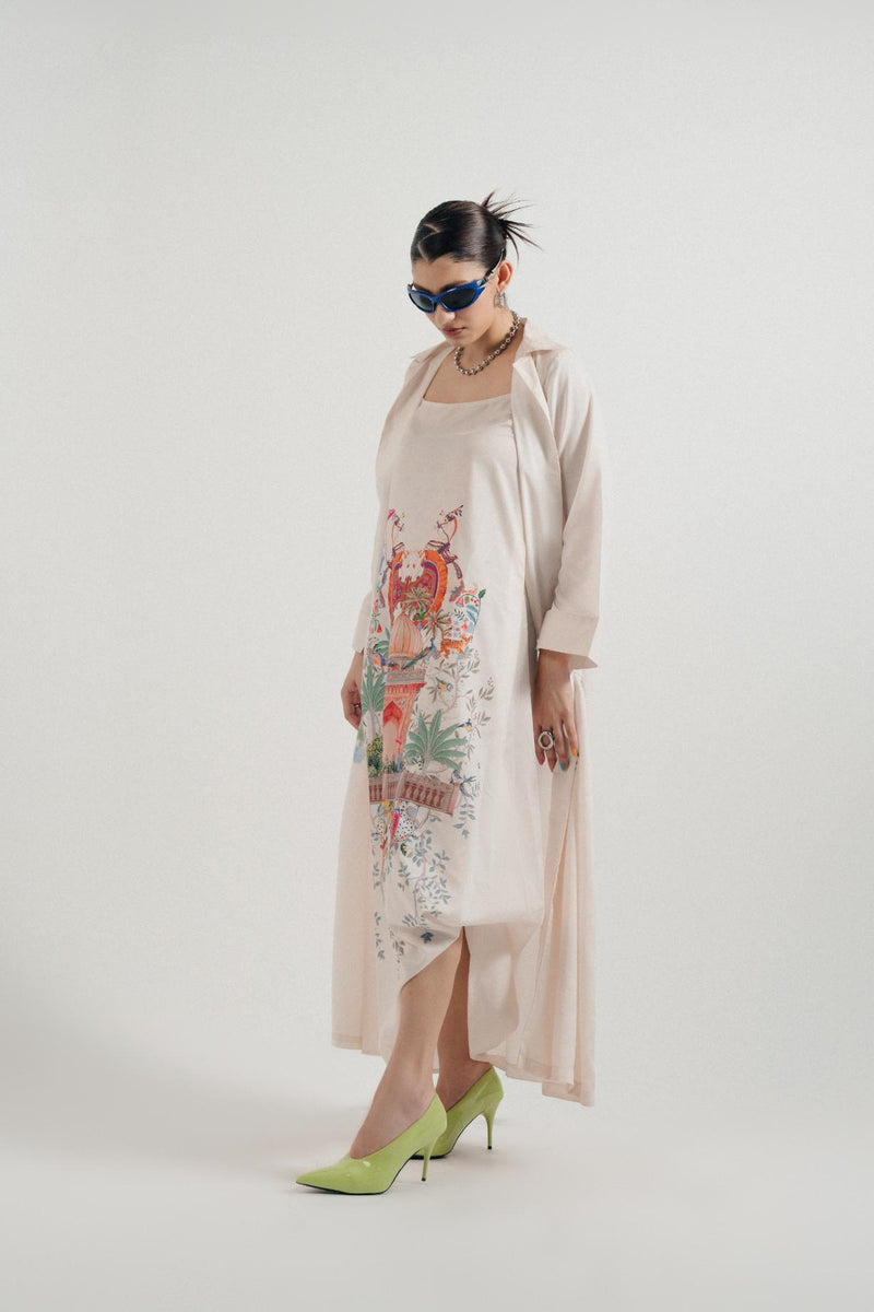 Jharokha-e-Noor Printed Jacket Set