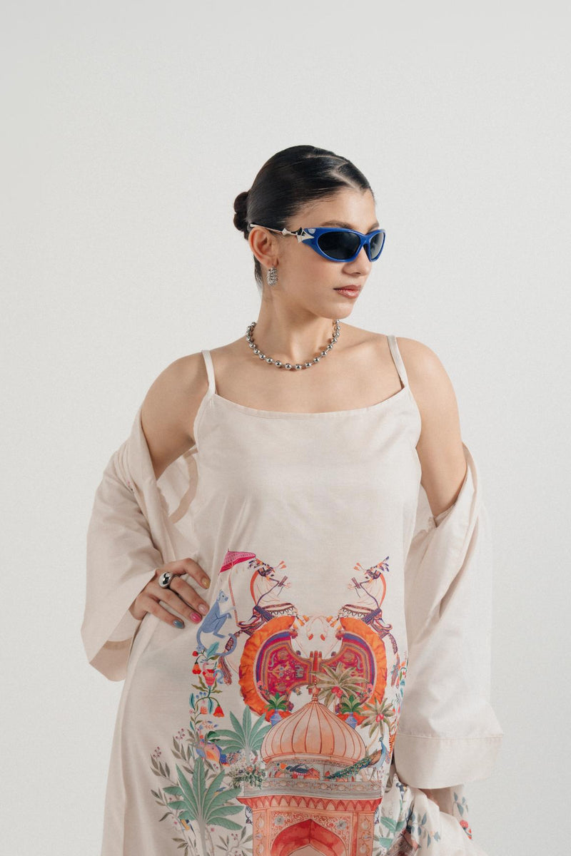 Jharokha-e-Noor Printed Jacket Set