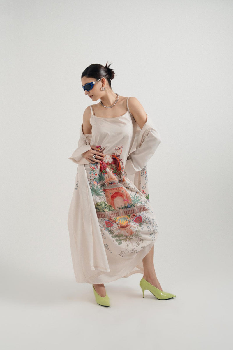 Jharokha-e-Noor Printed Jacket Set