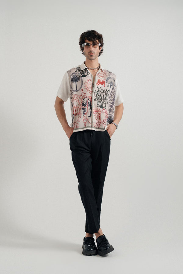 Manzar Patchwork Button Down