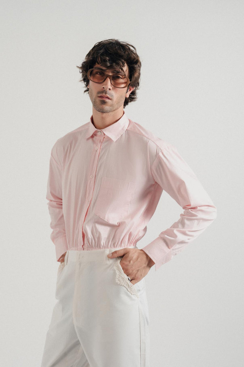 Yara Button Cropped Shirt