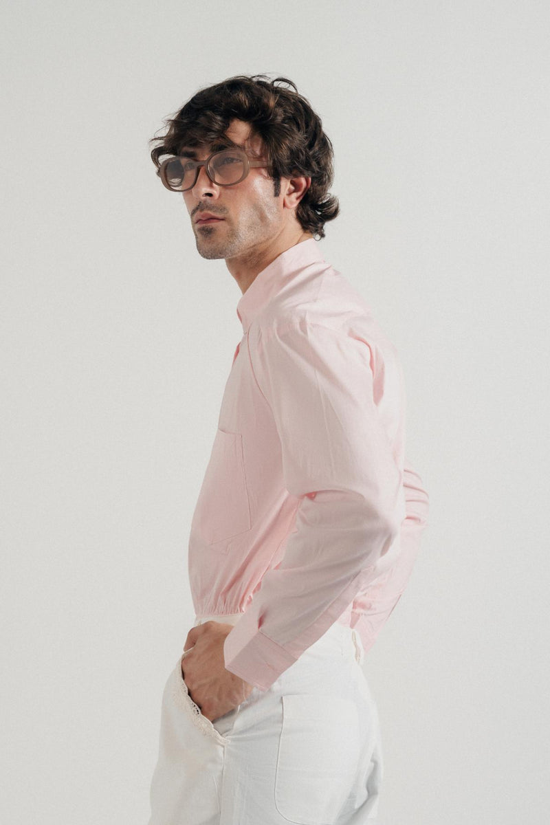 Yara Button Cropped Shirt